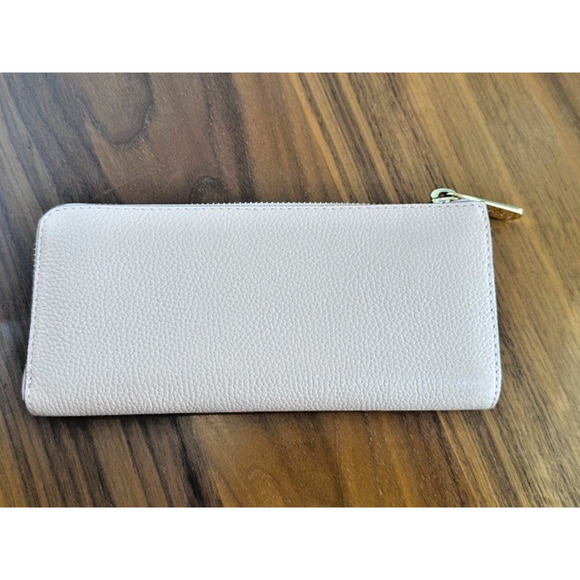 Michael Kors Jet Set Travel Continental Leather Wallet Blush Pink Zip Around MK - Picture 7 of 16